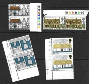GB QEII 1970 - Satz 4 MARGENPAARE - LÄNDLICHE ARCHITEKTUR - SG 815 bis 818 postfrisch - Bild 1 von 1