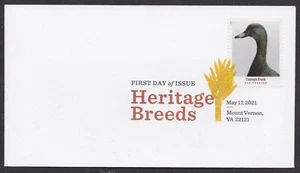 US 5591 Heritage Breeds Cayuga Duck DCP FDC 2021 - Picture 1 of 1