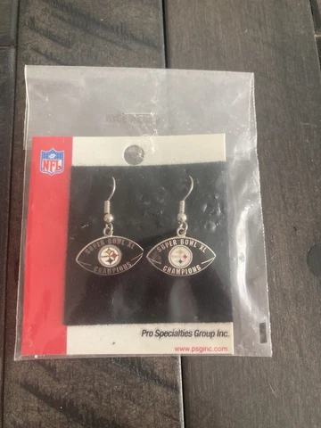 Pittsburgh Steelers Super bowl XL Earrings - NFL  New Cover