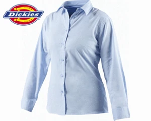 Dickies Ladies Long Sleeve Oxford Work Shirt office Embroidery Logo SH64300 - Picture 1 of 1