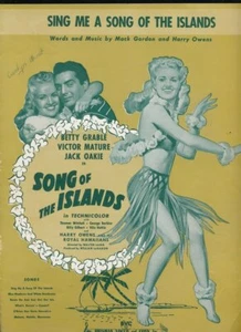 PARTITURAS-1942-Betty Grable-"Cántame una canción de las islas" - Imagen 1 de 1