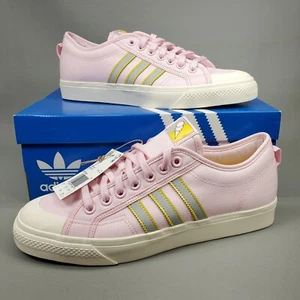 Adidas Originals Nizza Low Pink and Cream White Yellow Grey Mens Size 11 GY1343 - Picture 1 of 11
