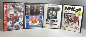 Video Game bundle Sega Genesis 92 94 John Madden NFL football w/ books Read - Picture 1 of 22