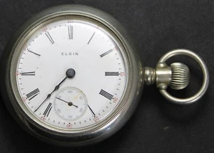 1909 Elgin Grade 309 18s 7j LS Seitenaufzug Taschenuhr mit OF Case - Teile/Reparatur - Bild 1 von 5