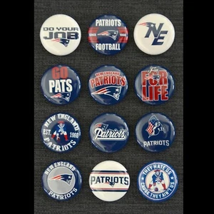 New England Patriots Fútbol - Botones Pinback de 1"  - Imagen 1 de 2
