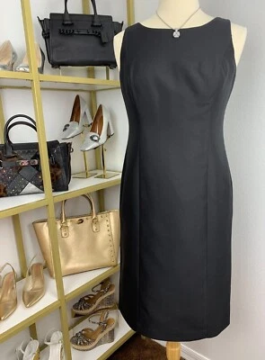 NWT Perfect for Parties or Night Out Classic Black Talbots Silk Dress Size 4 - Image 1 of 4