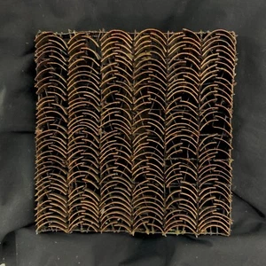 Sello de cobre Tjap Cap Chop artesanal batik vieira raya #1 7,25" x 7,5" - Imagen 1 de 2