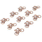 100Pcs Paper Clips Bikes Shaped Electroplating Office Stationery Paper Clips DSO