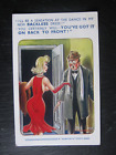 BAMFORTH  BROWN  TRIANGLE  HUMOUR POSTCARD - BACKLESS RED DRESS RELATED