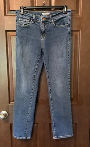 Pantalones de mezclilla para mujer Levi's 505 de pierna recta talla 10 azul medio - Imagen 1 de 4