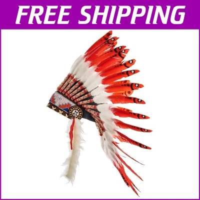Handmade Feather Headdress - Unisex Native American Inspired | Adjustable Fit - Image 1 of 4