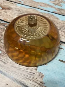 Vintage Carnival Glass Round Butter Dish - Lid Only Orange Marigold - Picture 1 of 10