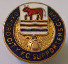 OXFORD CITY FC Rare vintage SUPPORTERS CLUB Badge Brooch pin In gilt 22mm Dia