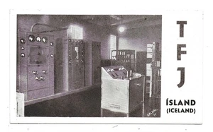 QSL Radio Iceland Island TFJ Reykjavik 1953 on 12175 kcs Stamps Telegraph DX SWL - Picture 1 of 1