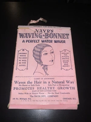 Antigua herramienta de peinado vintage de los años 1920/30 "Nayr's Waving Bonnet" Foto 1 de 4