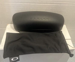 NEW OAKLEY AUTHENTIC EYEGLASSES GLASS CASE, +OAKLY POUCH & Xtra Cleaning Cloth - Picture 1 of 19