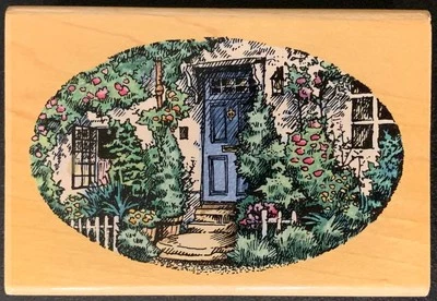 Estampilla de goma Stampendous Etchling The Blue Door Foto 1 de 4