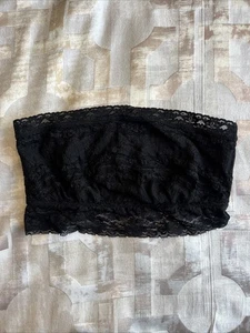 Sujetador sin tirantes Free People para dama talla M encaje negro - Imagen 1 de 5