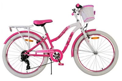 Volare Lovely Kinderfahrrad für Mädchen - 24 Zoll in Rosa mit 7 Gängen - Bild 1 von 4