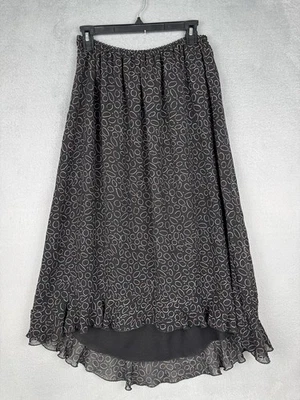 Falda De Colección Worthington 16W Negra Diseño Colorido Maxi Defectos Caprichosos Foto 1 de 4