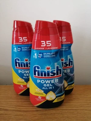Finish Dishwasher Fast Dissolving Gel All in 1 Lemon, 700 ml, Pack of 3 - Image 1 of 3