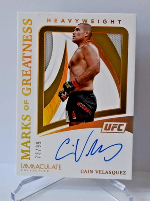 2021 panini immaculate marks of greatness cain velasquez - Image 1 of 2