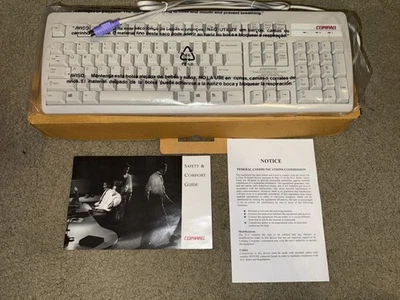 Compaq Computer KB-9860 166516-006 PS/2 Complete In Box + Papers CIB NIB NEW NOS - Image 1 of 4