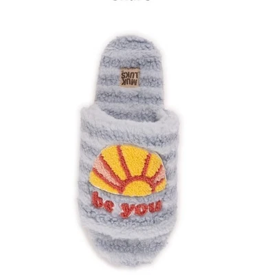 Zapatillas acogedoras con gráficos para mujer MUK LUK "Be You" talla mediana 7/8 Foto 1 de 2