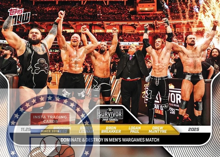 Reed / Lesnar / Breakker / Paul / McIntyre - 2025 WWE Topps NOW® - Tarjeta 132 Foto 1 de 1
