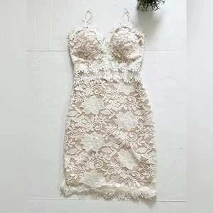 Windsor Minikleid weiß Spitze ärmellos Größe S - Bild 1 von 7