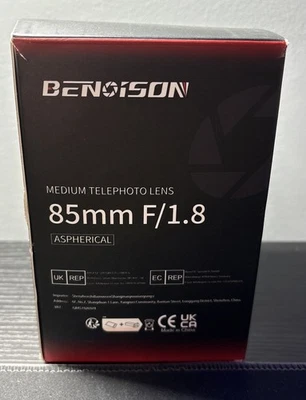 Benoison Medium Telephoto Lens 85mm F/1.8 Aspherical For Canon RF - Image 1 of 3
