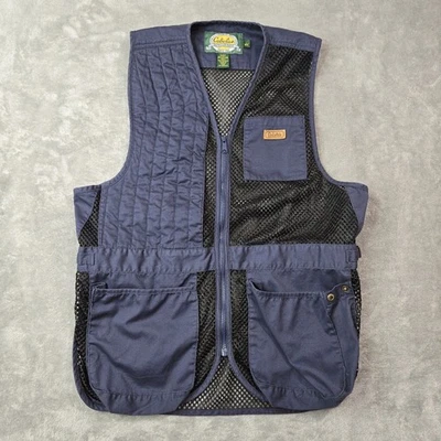 Cabela’s Men’s Fishing Hunting Vest Outdoor Gear Mesh Navy Blue Black Size L - Image 1 of 4