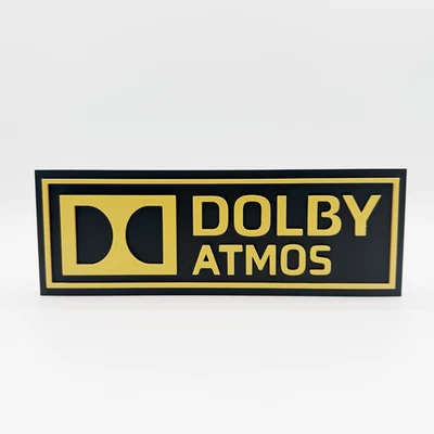 Dolby Vision Atmos Home Movie Display Sign 3D Printed Free Standing Decor Logo - Image 1 of 4
