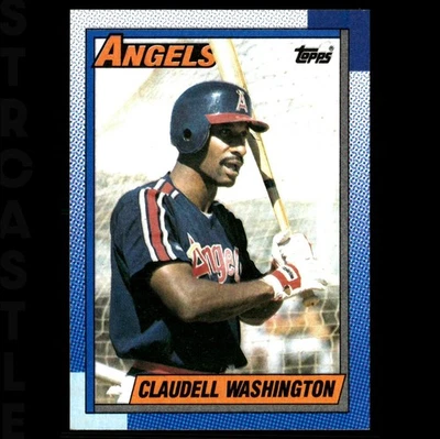 1990 Topps - Claudell Washington #705 California Angels ⚾ Baseball Card - Image 1 of 3