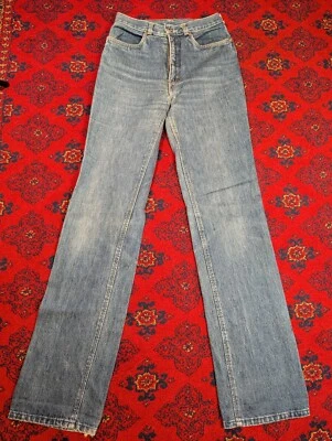Women's Vintage 70s Rainbow Jeanswear' Medium Wash High Rise Wide Leg Extra Long - Image 1 of 4