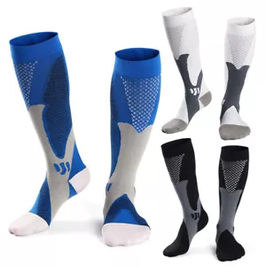 Top-Quality Compression Socks Reduce Fatigue, Soreness, Prevent Injuries S~XXL - Picture 1 of 15