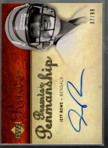 B0198 2007 Upper Deck Premier Penmanship Autographs Gold #PPJR Jeff Rowe Auto/99 - Picture 1 of 2