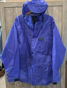 Vintage Mountain Hardwear Jacket Mens Medium Purple Full Zip Windbreaker Hooded - Picture 1 of 15