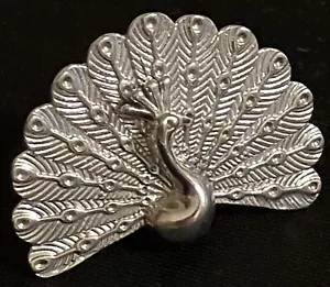 Silver Peacock Women Ring Size P-8 - Picture 1 of 5