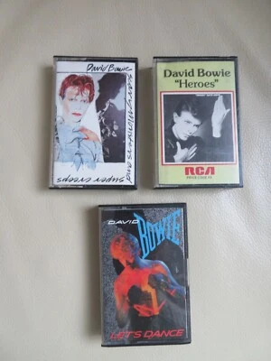 David Bowie Scary Monsters & Super Creeps Heroes & Let's Dance Cassette Albums - Image 1 of 4