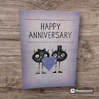 Feliz Aniversario Marido Esposa Él Su Amigo Divertida Tarjeta de Felicitación Novio Foto 1 de 2