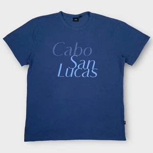 Onia T Shirt Mens Large Blue Cabo San Lucas Logo Short Sleeve Crewneck Outdoor - Imagen 1 de 12