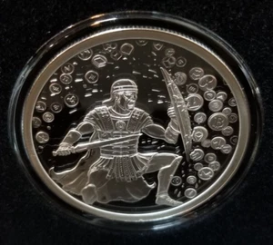 Silver Shield Crypto LE Proof Coin 1 troy ounce Bitcoin Ethereum Doge Currency - Picture 1 of 3