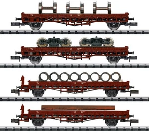 Trix 18707 Spur N - Niederbordwagen Set 4-teilig DB (D) Ep4(1987) braun - Bild 1 von 1