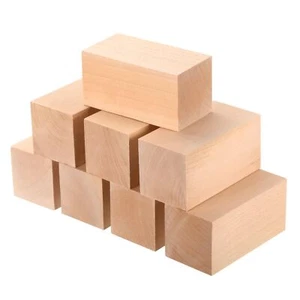 8Pcs Basswood Carving Block 4"x2"x2" Square Wooden Dowels Blocks for DIY Arts... - Picture 1 of 7