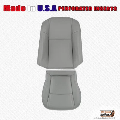 Cubierta de asiento de vinilo perforada gris inferior y superior para conductor Honda Pilot 2003 2004 Foto 1 de 4