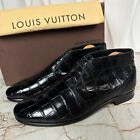 Louis Vuitton desert boots crocodile black leather 9.5 LV 10.5 US 43.5 EU BA0093