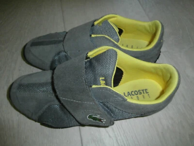 Lacoste Sz 5.5 8SAW96103 Radius Suede Mesh 65M GRAY ALLIGATOR MINT CONDITION - Image 1 of 4