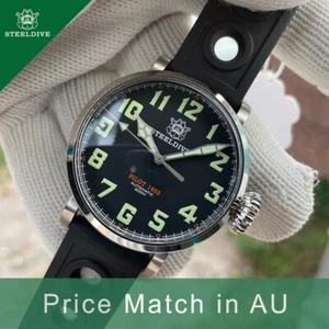 Steeldive SD1903, Pilot Montre d’Aeronef, NH35, Sapphire, Rubber, Diving, BNIB - Picture 1 of 17