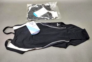 1 New Phelps Women's Kalista Black White Training Swim Suit-Size 38-SW4290109 - Picture 1 of 3